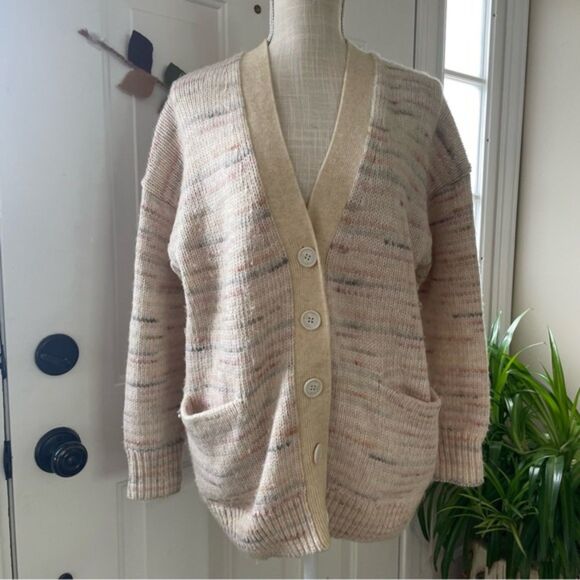 J. Crew Space-dyed Relaxed Knit V-Neck Women's Cardigan Sweater (XS/S) - Picture 2 of 12